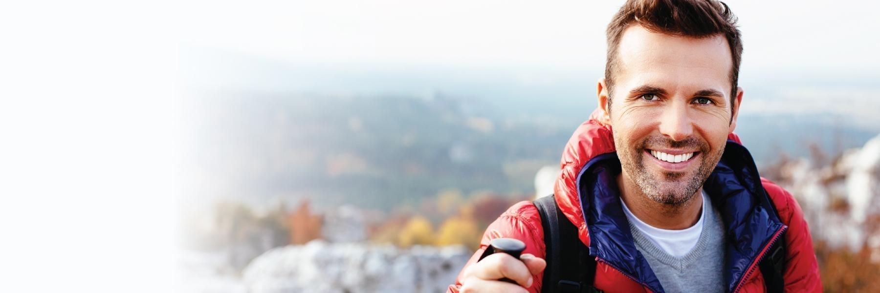 man out on a hike in irvine