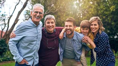 irvine family smiling