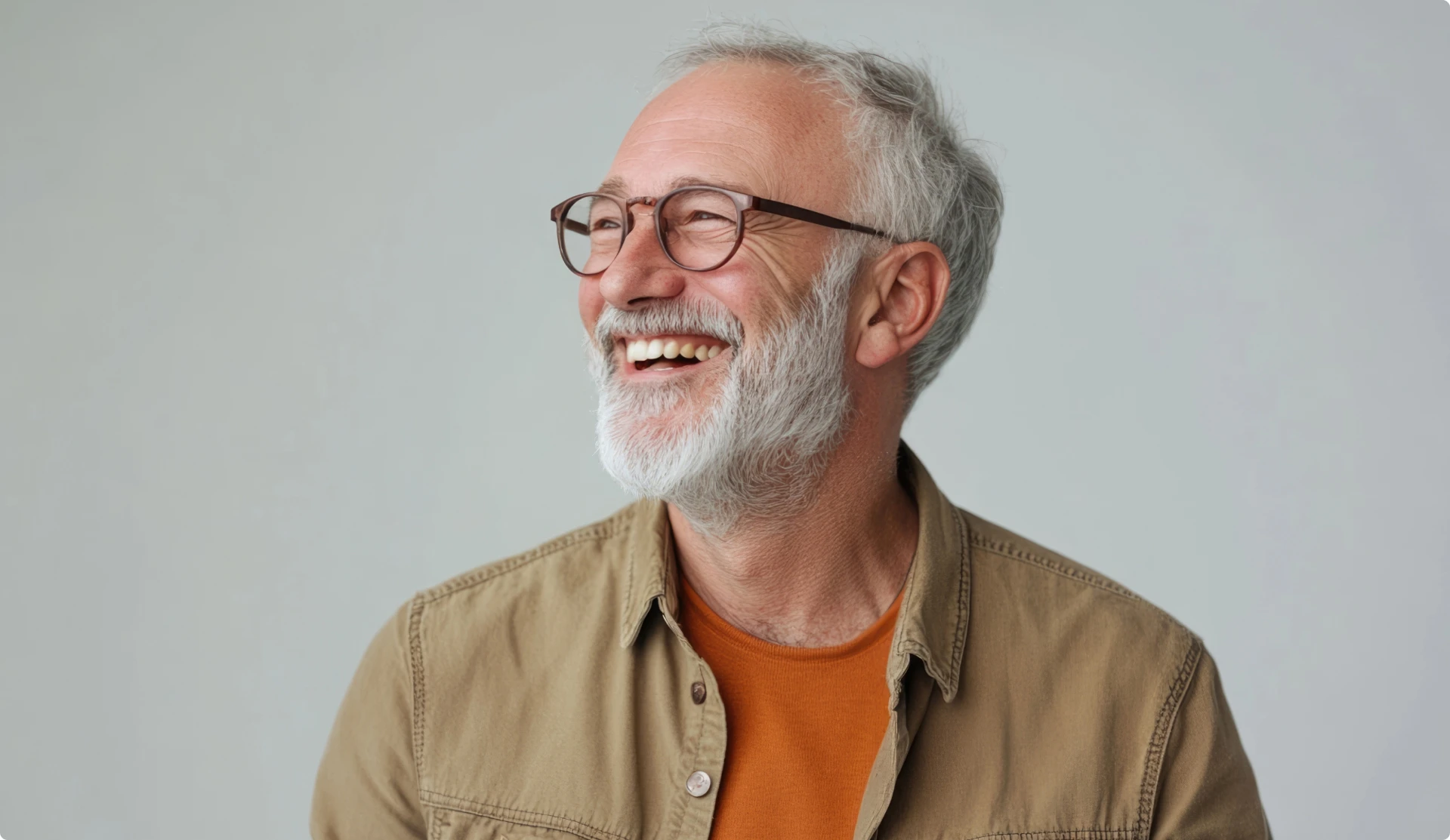 Older Man Showing Bright Smile